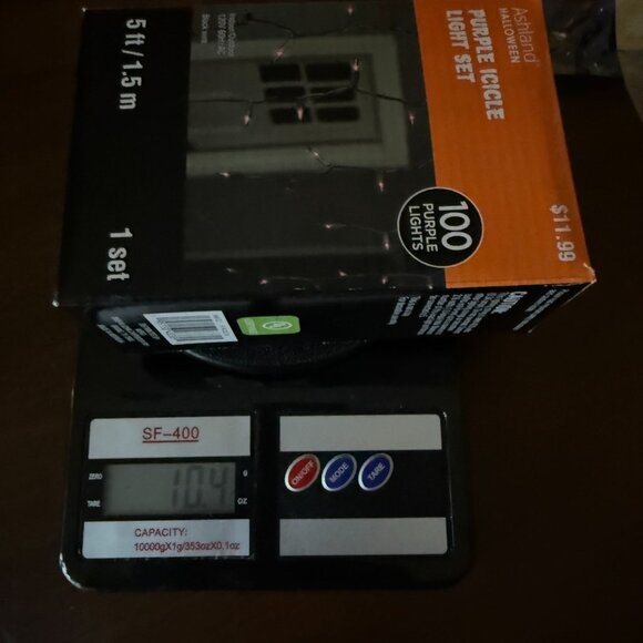 Ashland Halloween Purple Icicle 100 Light String Indoor/Outdoor 5ft Black Wire - Picture 6 of 6